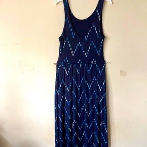Navy Blue Backless Dress